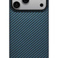 Tactile Woven iPhone 17 Pro Max MagSafe Uyumlu 1500D Aramid Fiber Kılıf Black Blue Pitaka