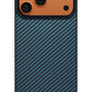 Tactile Woven iPhone 17 Pro Max MagSafe Uyumlu 1500D Aramid Fiber Kılıf Black Blue Pitaka