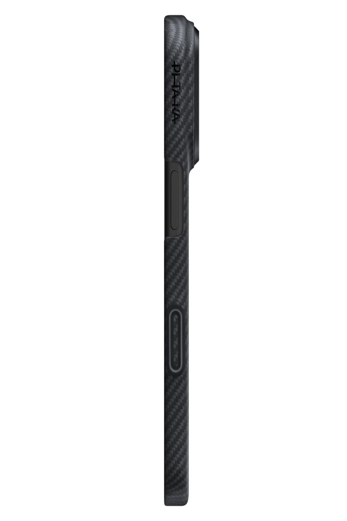 Tactile Woven iPhone 17 Pro Max MagSafe Uyumlu 1500D Aramid Fiber Kılıf Black-Gray Twill Pitaka