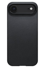 Tactile Woven iPhone 17 Air MagSafe Uyumlu 1500D Aramid Fiber Kılıf Black-Gray Twill Pitaka