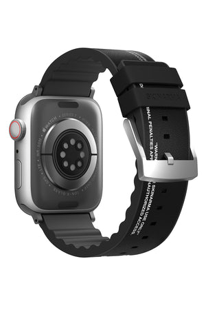 Apple Watch Uyumlu SkinArma Taihi Sora Silikon Kordon Siyah  SkinArma