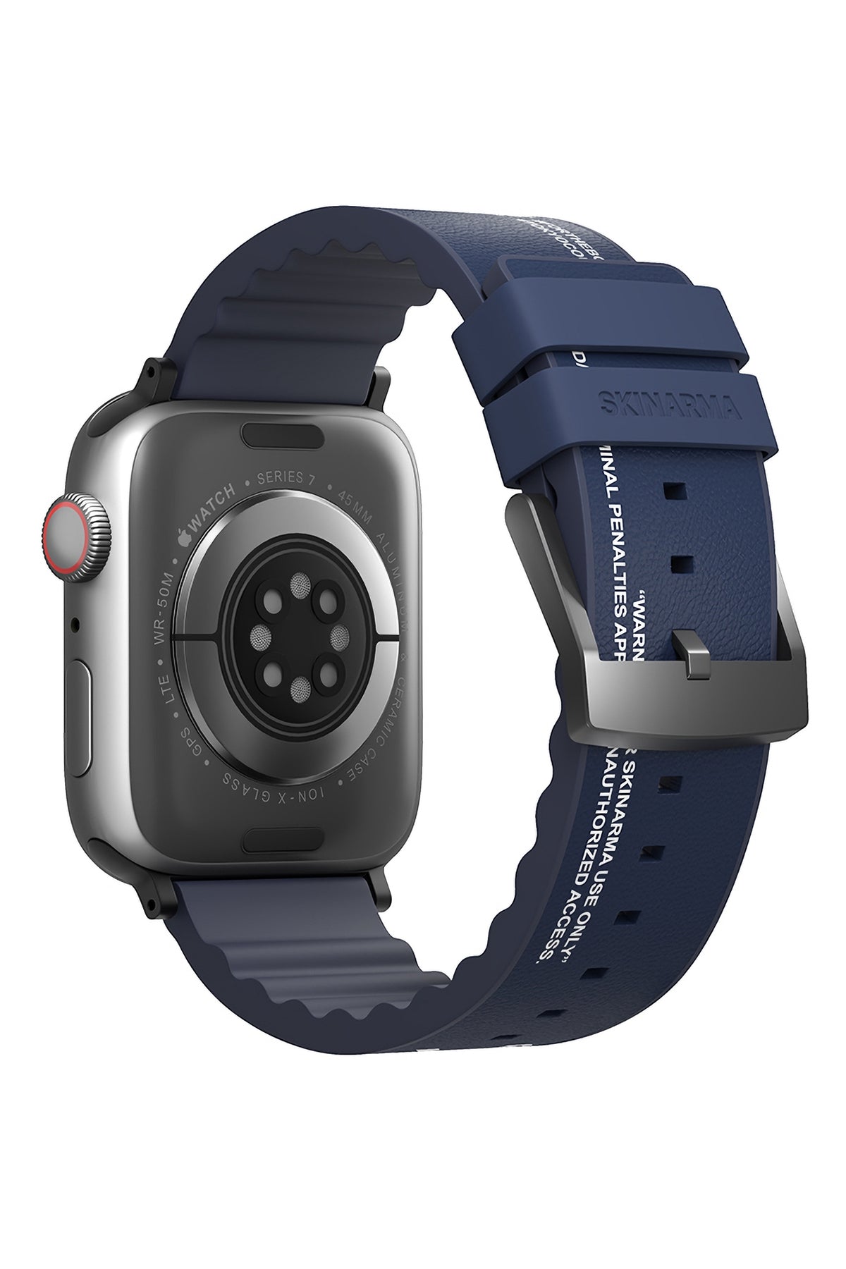 Apple Watch Compatible SkinArma Taihi Sora Silicone Band Navy Blue