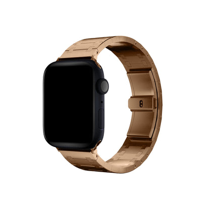 Apple Watch Uyumlu Royal Edition Çelik Kordon Tearose  bikordon