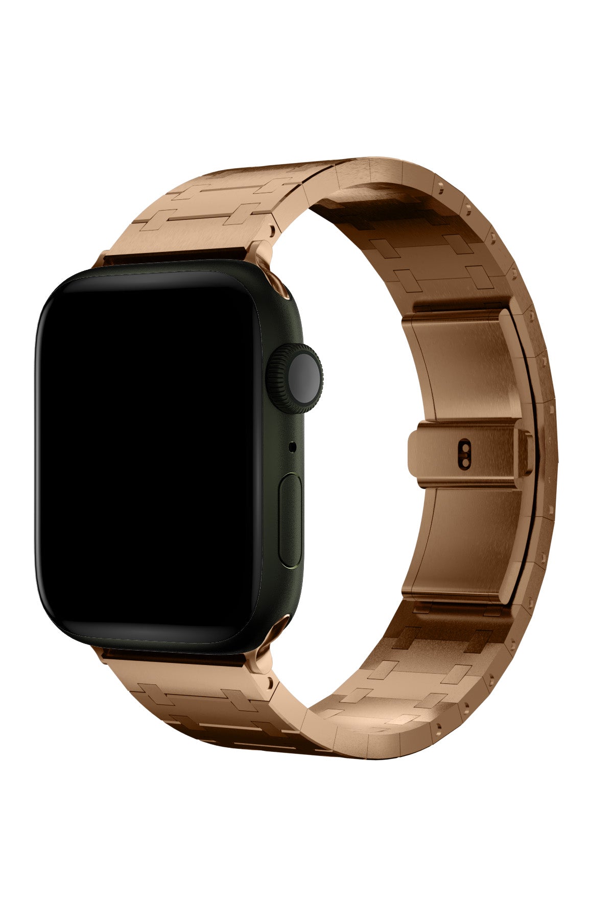 Apple Watch Uyumlu Royal Edition Çelik Kordon Tearose  bikordon