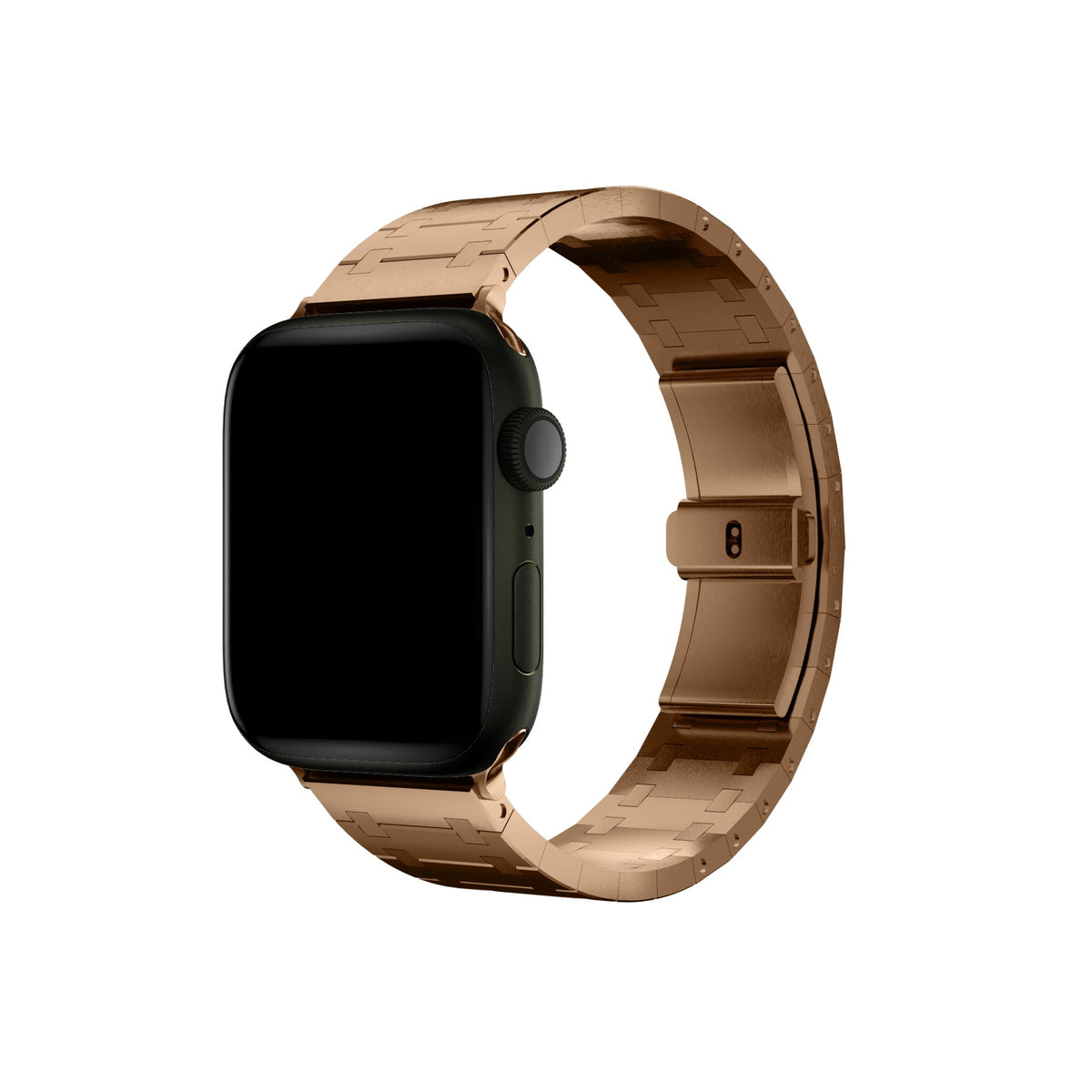 Apple Watch Uyumlu Royal Edition Çelik Kordon Tearose  bikordon