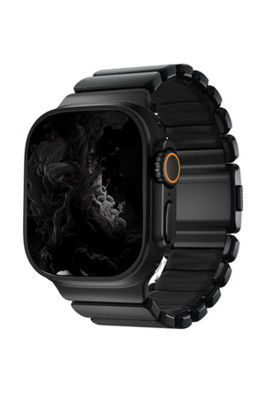 TitaFlex Apple Watch Ultra Uyumlu Titanyum Kordon Obsid Bikordon