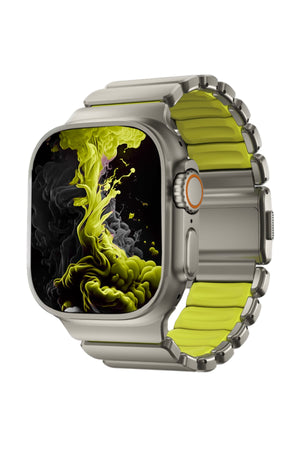 TitaFlex Apple Watch Ultra Uyumlu Titanyum Kordon Pulse Bikordon