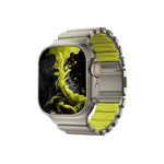 TitaFlex Apple Watch Ultra Uyumlu Titanyum Kordon Pulse Bikordon