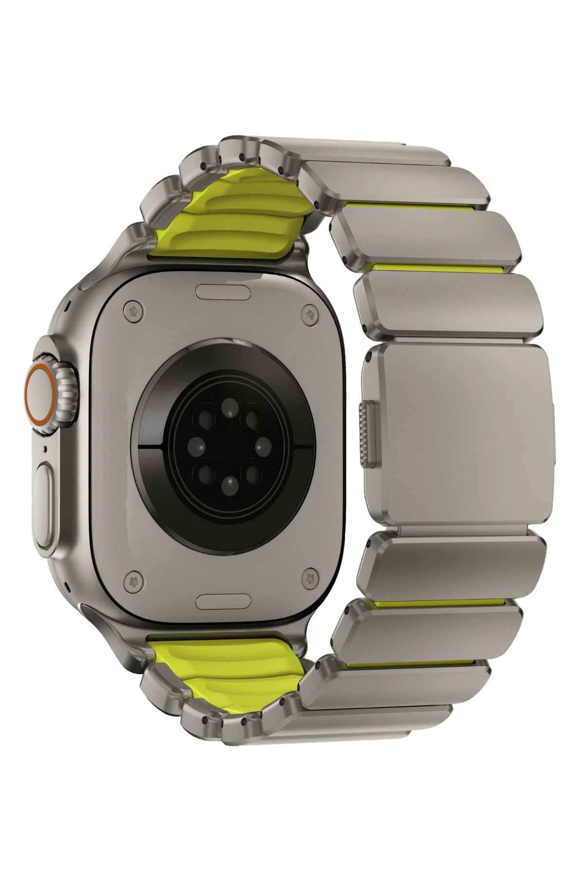 TitaFlex Apple Watch Ultra Uyumlu Titanyum Kordon Pulse Bikordon