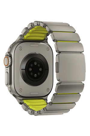 TitaFlex Apple Watch Ultra Uyumlu Titanyum Kordon Pulse Bikordon