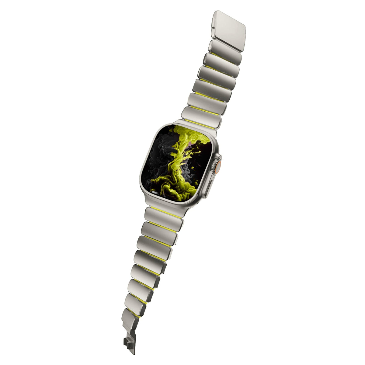 TitaFlex Apple Watch Ultra Uyumlu Titanyum Kordon Pulse Bikordon