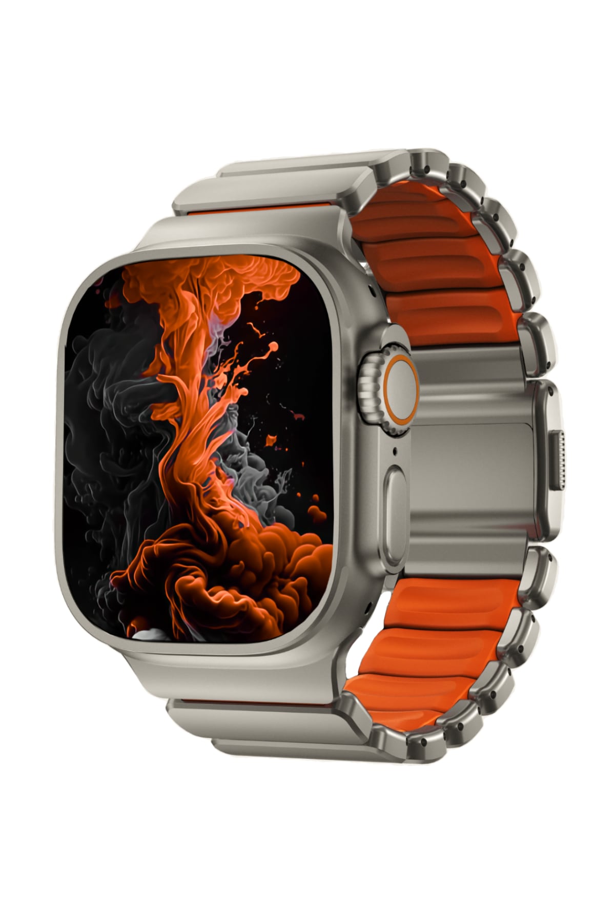 TitaFlex Apple Watch Ultra Uyumlu Titanyum Kordon Spark Bikordon