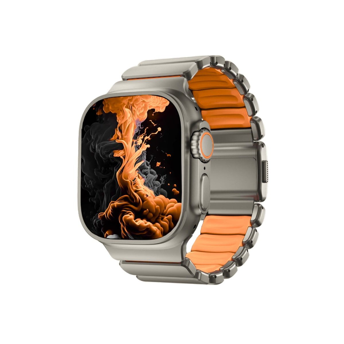 TitaFlex Apple Watch Ultra Uyumlu Titanyum Kordon Spark Bikordon