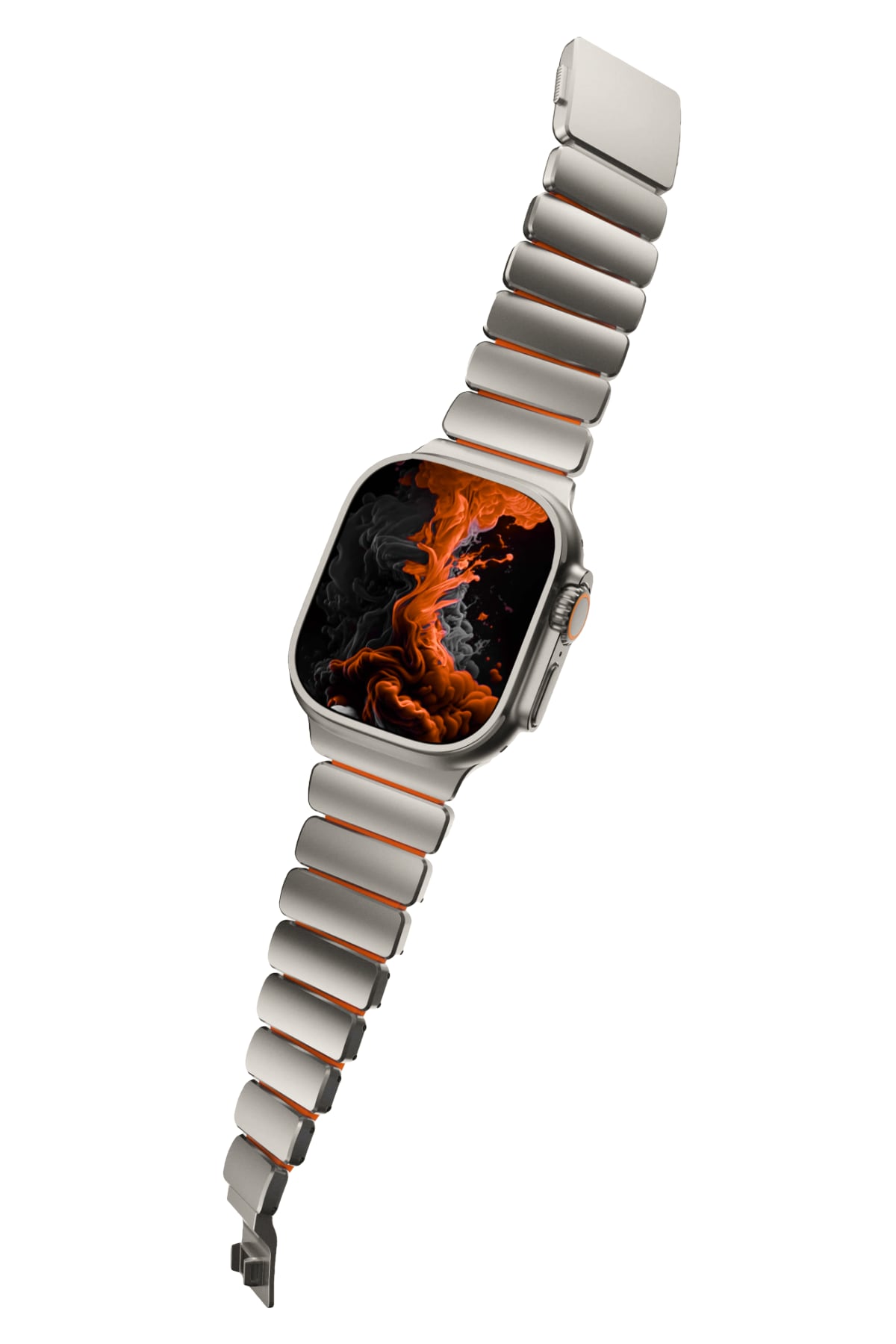 TitaFlex Apple Watch Ultra Uyumlu Titanyum Kordon Spark Bikordon