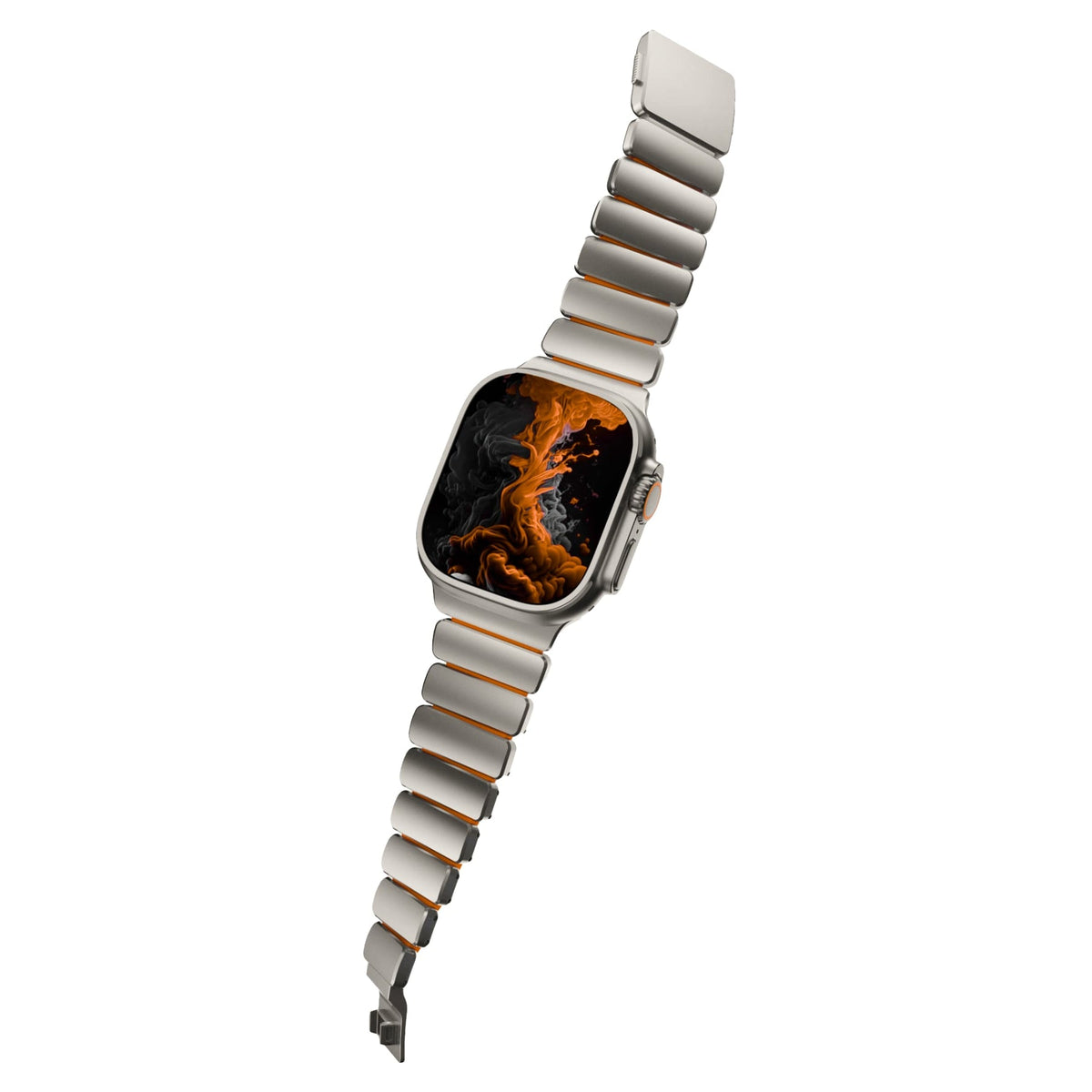 TitaFlex Apple Watch Ultra Uyumlu Titanyum Kordon Spark Bikordon
