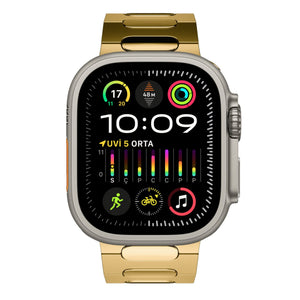 Titanova Apple Watch Uyumlu Titanyum Kordon Gold Bikordon