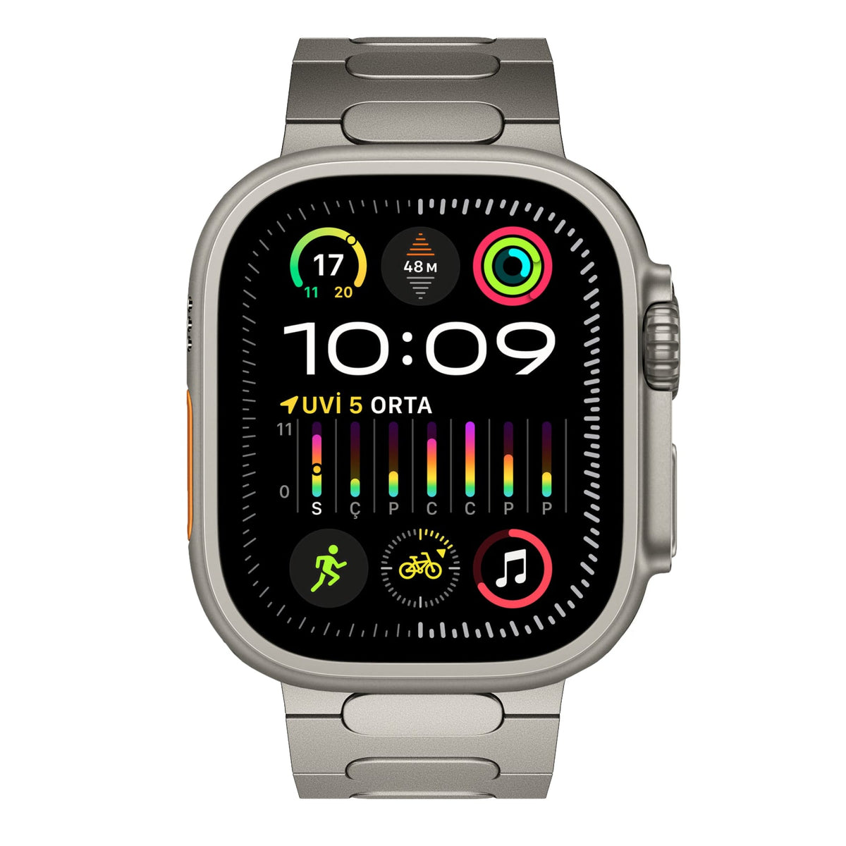 Titanova Apple Watch Uyumlu Titanyum Kordon Mat Starlight Bikordon