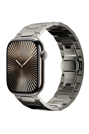 Titanova Apple Watch Uyumlu Titanyum Kordon Mat Starlight Bikordon