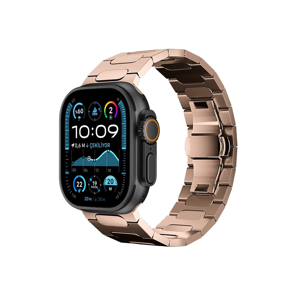 Titanova Apple Watch Uyumlu Titanyum Kordon Rose Bikordon