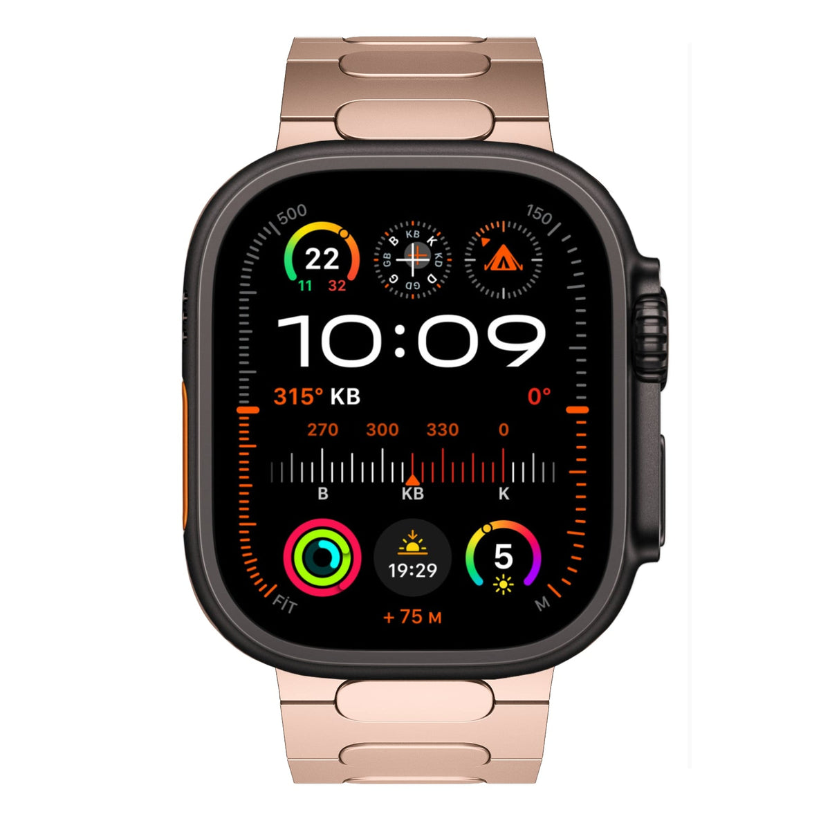 Titanova Apple Watch Uyumlu Titanyum Kordon Rose Bikordon