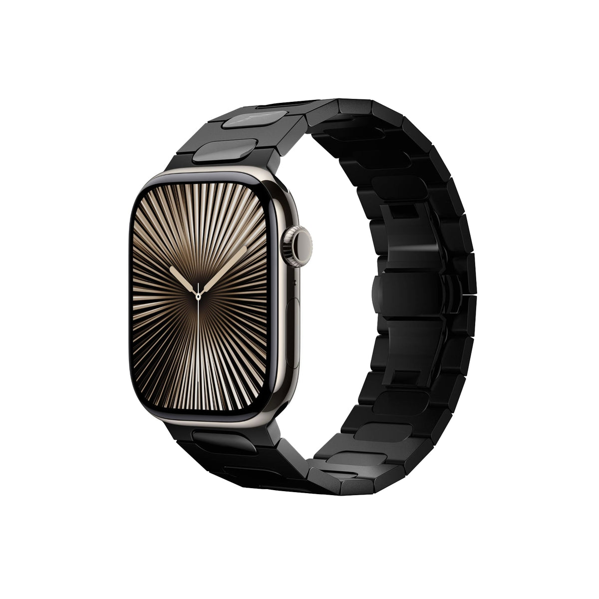 Titanova Apple Watch Uyumlu Titanyum Kordon Siyah Bikordon