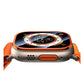 Apple Watch Ultra Compatible Metal Frame Slim Screen Protector Orange 