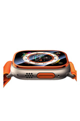 Apple Watch Ultra Uyumlu Metal Çerçeveli İnce Ekran Koruyucu Turuncu