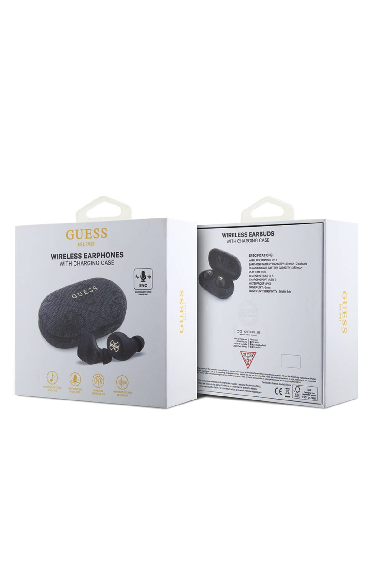 Guess TWS Kulak İçi Bluetooth 5.3 Kablosuz Kulaklık Siyah  Guess