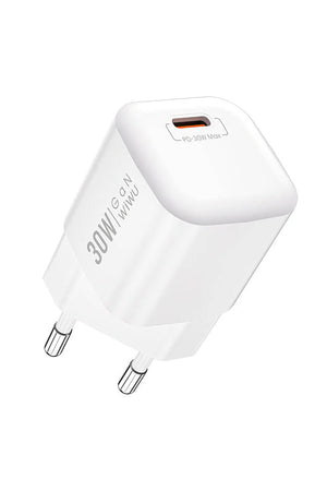 Wiwu Wi-U006 GaN Tech PD Hızlı Şarj Özellikli Seyahat Şarj Başlığı 30W  Wiwu