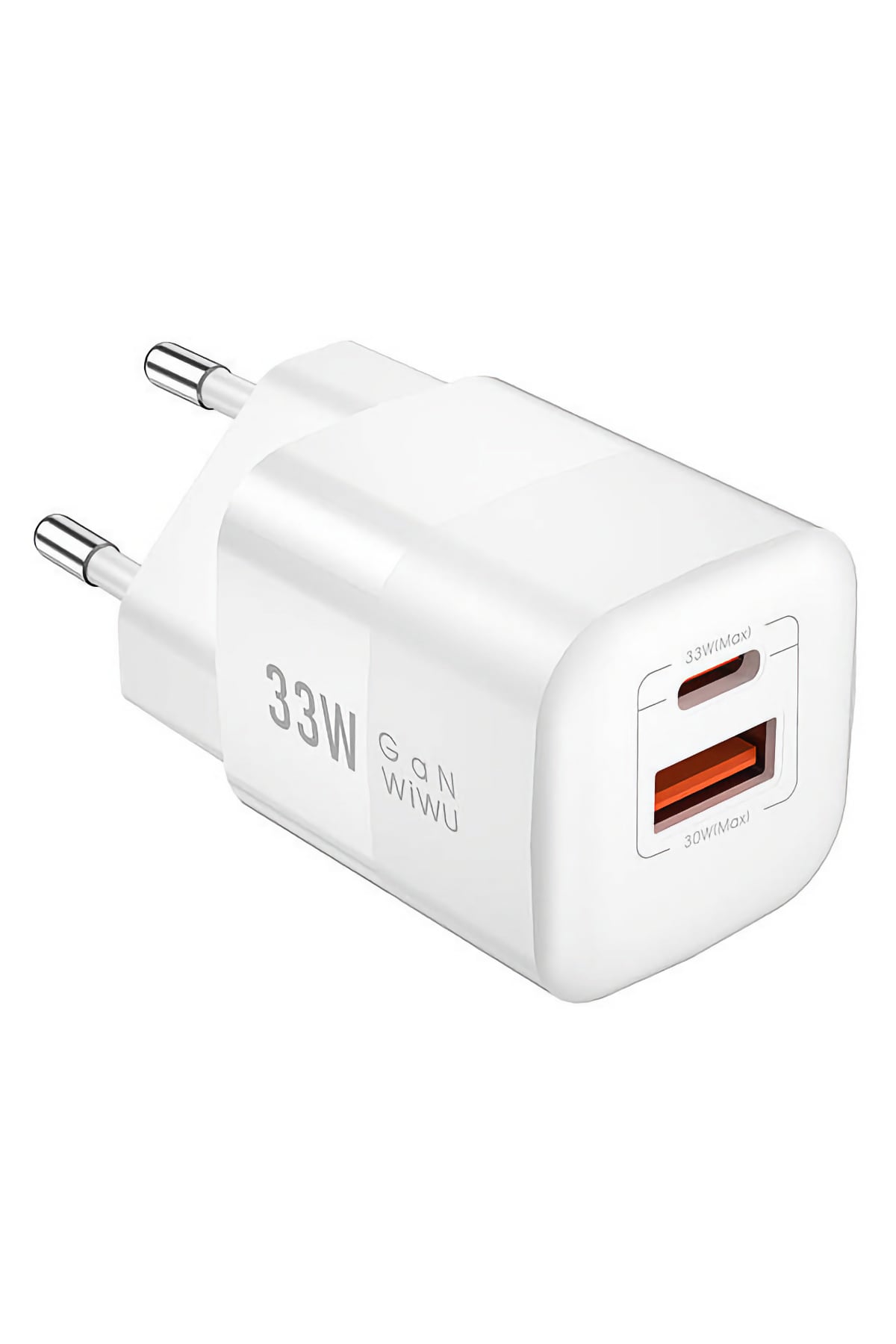 Wiwu Wi-U008 GaN Tech PD Hızlı Şarj Özellikli QC 3.0 Seyahat Şarj Başlığı 33W  Wiwu