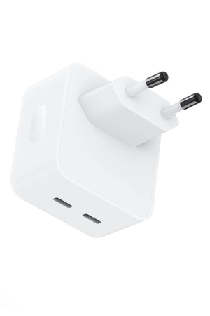 Wiwu Wi-U010 Comet Serisi Dual Type-C Hızlı Şarj Özellikli Seyahat Şarj Başlığı 35W  Wiwu