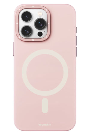 Youngkit Velvet iPhone 14 Pro Max Magsafe Uyumlu Kılıf Pembe  Youngkit