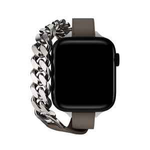 Apple Watch Uyumlu Double Tour Deri Kordon Vizon  bikordon