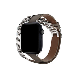 Apple Watch Uyumlu Double Tour Deri Kordon Vizon  bikordon