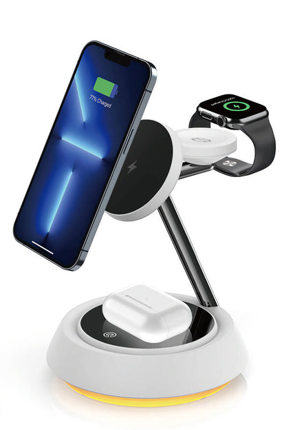 Wiwu Wi-W002 3in1 Magnetic Wireless Charging Stand with Fast Charging 