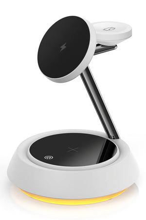 Wiwu Wi-W002 3in1 Hızlı Şarj Özellikli Magnetik Kablosuz Şarj Standı  Wiwu