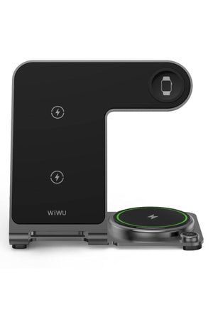 Wiwu Wi-W005 Armor 3in1 Hızlı Şarj Özellikli Magnetik Kablosuz Şarj Standı  Wiwu