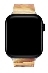 Apple Watch Uyumlu UV Baskılı Silikon Kordon Waves