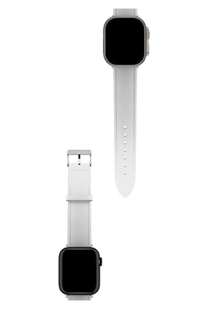 Apple Watch Uyumlu Saffiano Deri Kordon White  bikordon
