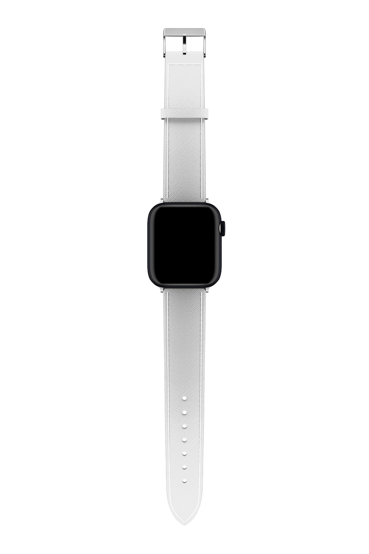 Apple Watch Uyumlu Saffiano Deri Kordon White  bikordon