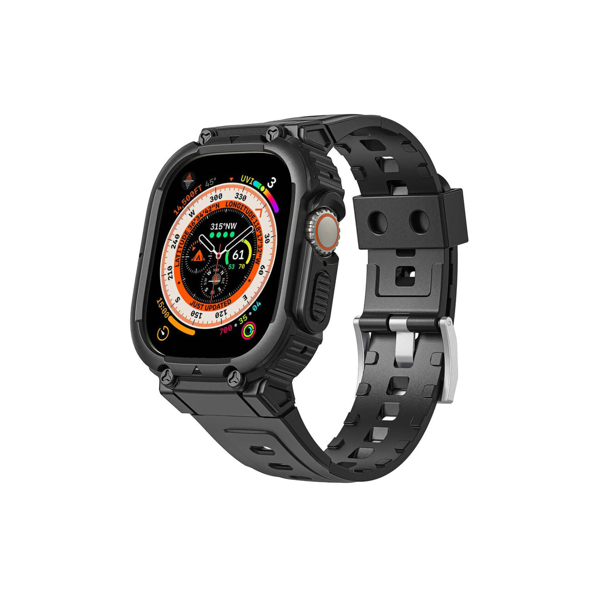 Wiwu Armor Apple Watch / Ultra Uyumlu Kasa Koruyucu Siyah 49mm Wiwu
