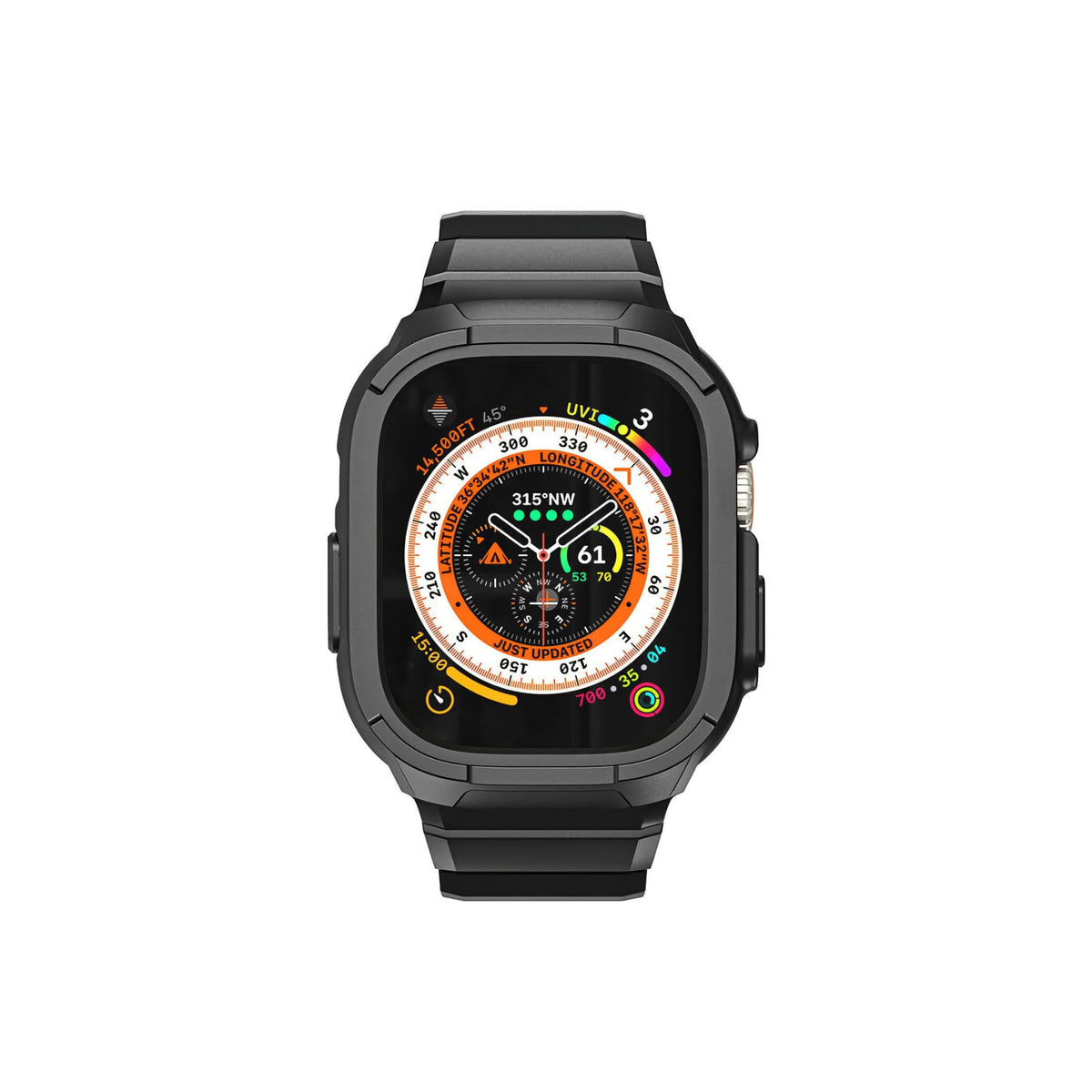 Wiwu Armor Apple Watch / Ultra Uyumlu Kasa Koruyucu Siyah Wiwu