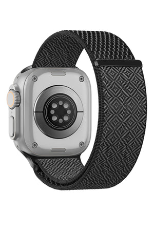 Wiwu CloudFlex Apple Watch / Ultra Uyumlu Hasır Örme Kordon Siyah wiwu