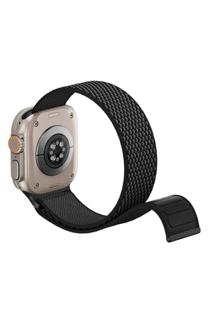Wiwu CloudFlex Apple Watch / Ultra Uyumlu Hasır Örme Kordon Siyah Wiwu