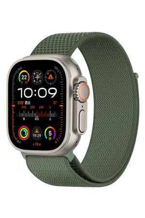 Wiwu CloudFlex Apple Watch / Ultra Uyumlu Hasır Örme Kordon Yeşil wiwu