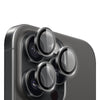 Wiwu LG-004 PVD Apple iPhone 16 Serisi Metal Kamera Lens Koruyucu - Siyah