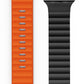 Wiwu Mag Secur Apple Watch / Ultra Uyumlu Silikon Kordon Siyah Turuncu