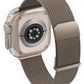 Wiwu MagFlex Secure Apple Watch / Ultra Uyumlu Milano Örgü Metal Kordon Gold Wiwu