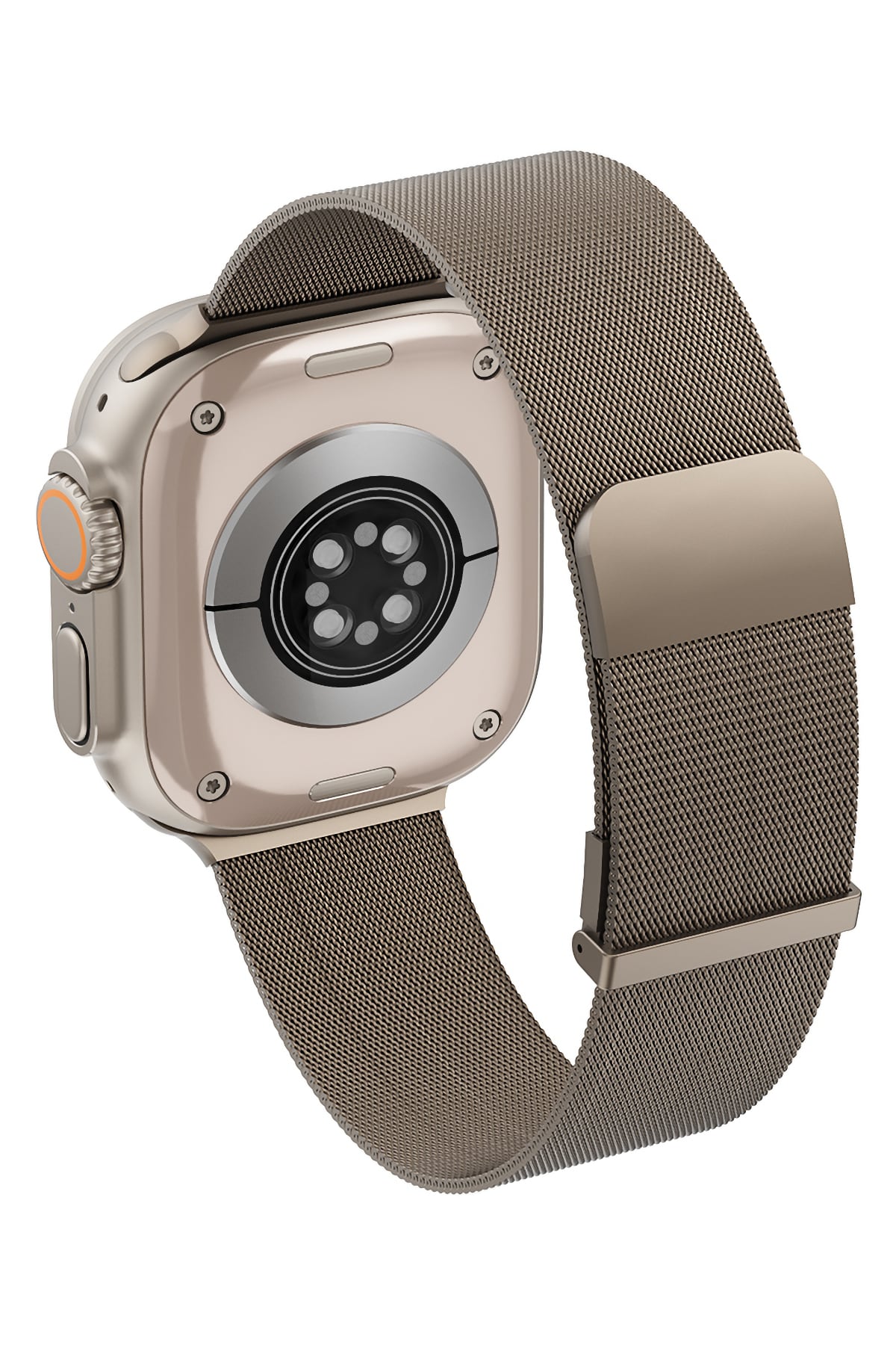 Wiwu MagFlex Secure Apple Watch / Ultra Uyumlu Milano Örgü Metal Kordon Gold Wiwu