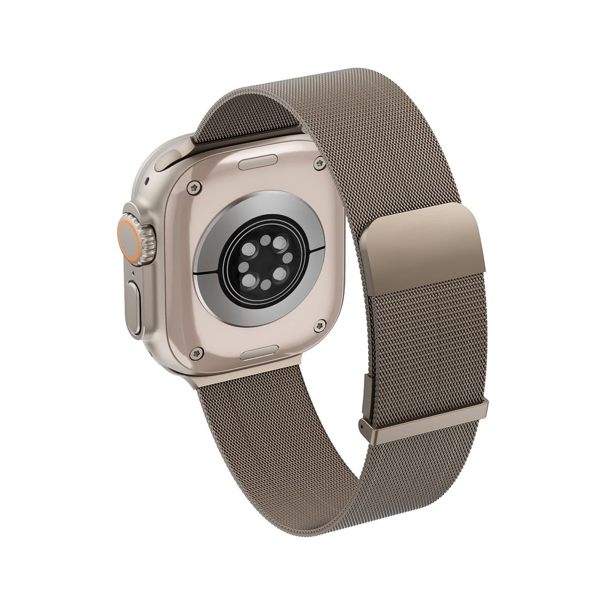 Wiwu MagFlex Secure Apple Watch / Ultra Uyumlu Milano Örgü Metal Kordon Gold Wiwu